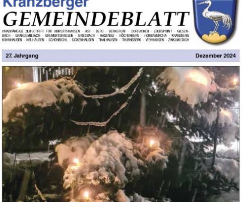 Unser neues Kranzberger Gemeindeblatt ist da!