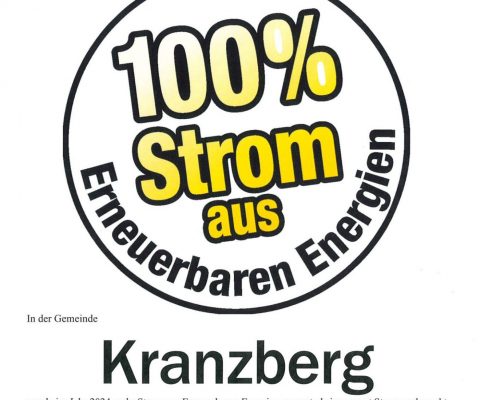 100 % Strom aus Erneuerbaren Energien