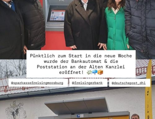 Püntklich zum Start in die neue Woche wurde der Bankautomat & die Poststation an der Alten Kanzlei eröffnet!