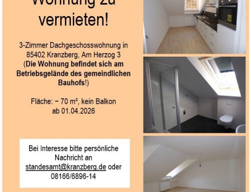 Wohnung zu vermieten!