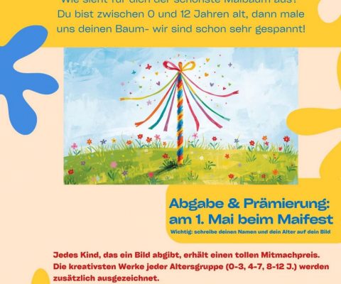 Malwettbewerb „Mein allerschönster Maibaum“ und Maibaumwache in Kranzberg