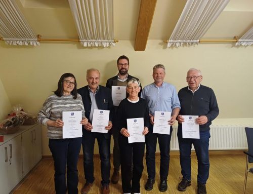 Verabschiedung der scheidenden Gemeinderatsmitgliedern und des Ersten Bürgermeisters