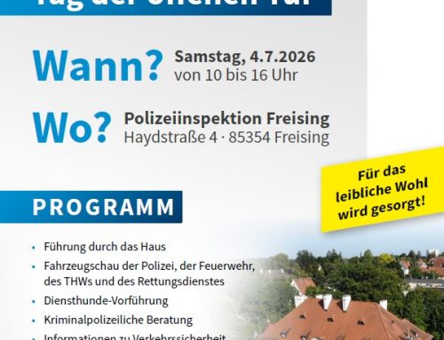 Polizeiinspektion Freising informiert: Tag der offenen Tür am Samstag, 04.07.2026 ab 10.00 Uhr