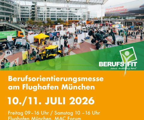 Berufsorientierungsmesse am Flughafen München vom 10./11. Juli 2026