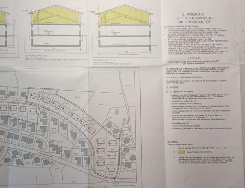 Bekanntmachung Satzungsbeschluss 5. Änderung des Bebauungsplans „Am Hochbehälter“
